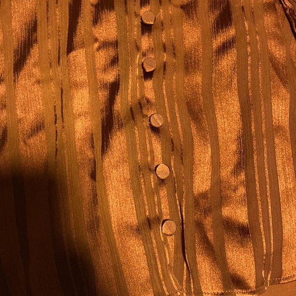 Button down rust blouse - Picture 4 of 4
